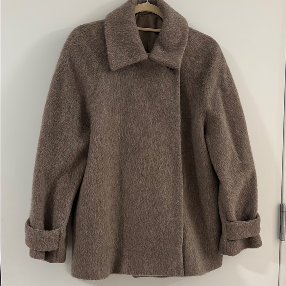 Arket Women's Taupe Wool Coat